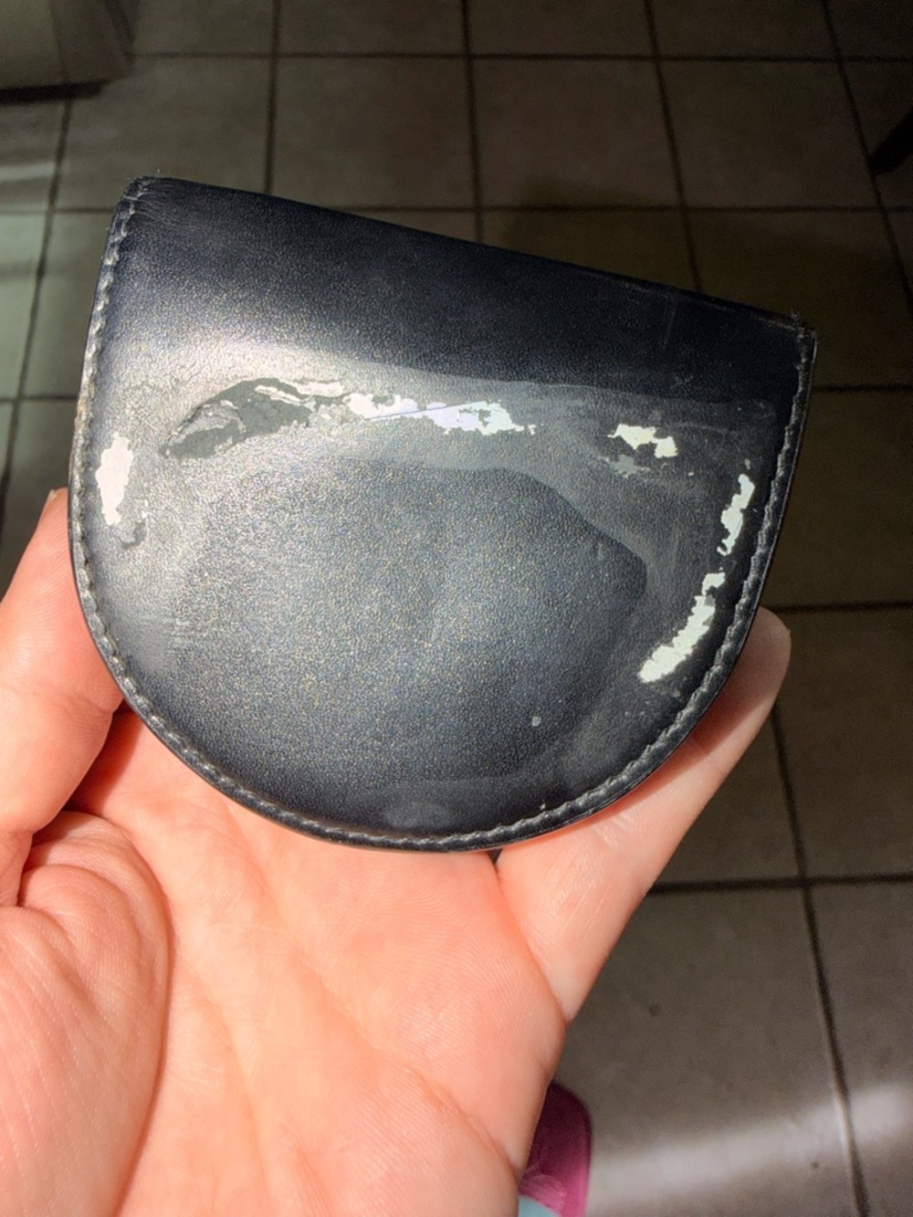 Prada Black Semi-Circle Leather Coin Case - Picture 3 of 9